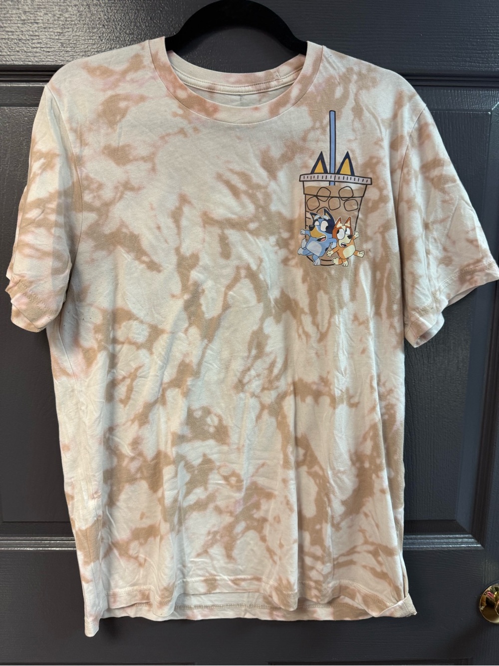 Running on Bluey and Coffee Graphic Short-Sleeved T-shirt